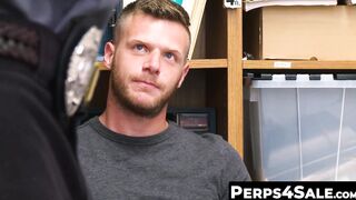 Perps4Sale.com - Bearded Straight Crook Raw Fucked by Handsome Security