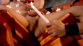 Slave Duke Rivers splashes his hot cum from his swollen balls