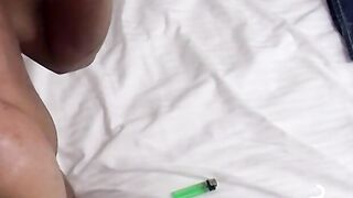 Naughty Hunk Indulges in Sexual Self Pleasure While Smoking