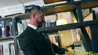 Thomas Thunder pounds doggystyle bearded young coworker