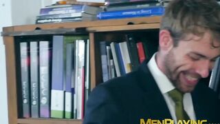 Thomas Thunder pounds doggystyle bearded young coworker