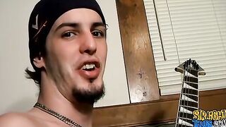 Axel gets his cock rock hard and jerks out a thick load