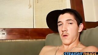 Straight Dueces likes masturbating after smoking