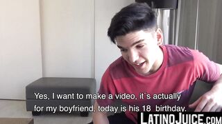LatinoJuice.com - I undressed my boyfriend Tommy so I can slide his fat cock between