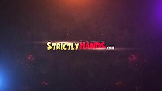 Strictlyhands - Tight Perky Teenagers Rae Rougue Jerks Penis And Gets Cum Onto Breasts