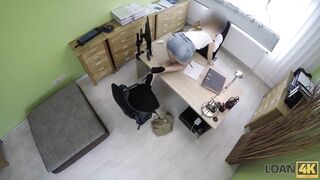 LOAN4K. Kinky sex on the desk happens because of a
