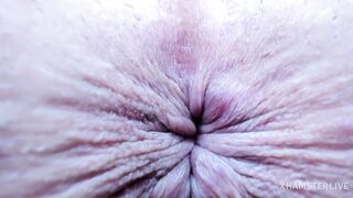 Asshole intense closeup