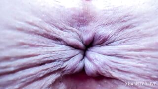 Asshole intense closeup