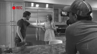 FAYE REAGAN SURPRISED BY A CAMERA AND LONG DICK