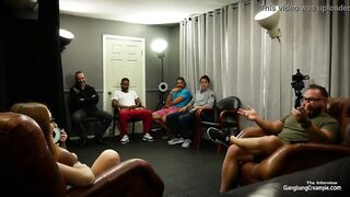 Gang Bang Jizzed - Thin Ginger Hottie Having Tons Of Fun