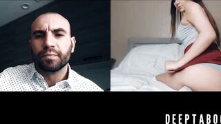 Sexy Athena Faris webcam pussy play while bald stud watches