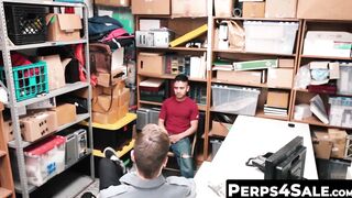 Perps4Sale.com - Blindfolded twink thief mouthfucked by kinky policeman