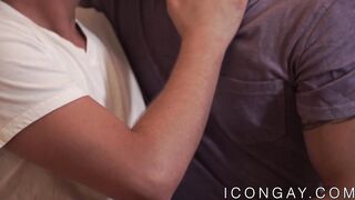Tattooed homosexuals Brandon Wilde and Nic Sahara anally fuck