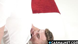 Jack Waters deepthroats Marco Napolis cock
