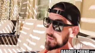 DaddiesPorno.com - Pool cleaning got intense resulting in sexy throatfuck