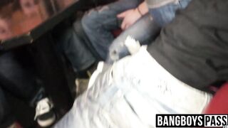 Turned on dudes blowing dicks during group party oral time