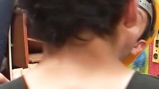 Latino twink gets cum in mouth after hardcore anal fucking