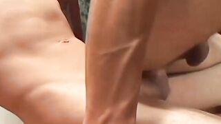 Latino twink gets cum in mouth after hardcore anal fucking