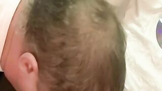 Amateur youngster sucks hard mature cock and makes it cum