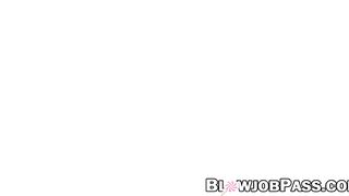 Horny MILF Betty Foxxx blowing young cock for jizz in mouth