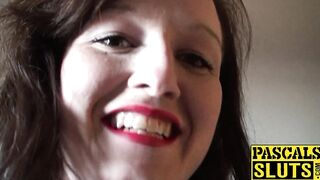 Horny young chick having fun with her tantalizing maledom