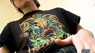 Slip is a sexy 18 year old straight skater who loves his big cock