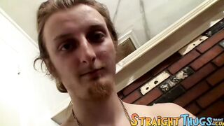 Long hair dude Billy Jerks his hard cock in front of camera