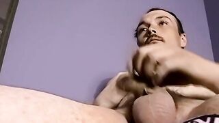 Gay pervert loves watching his amateur butt buddy jerk off