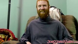 Ginger amateur with huge beard sucked dry by mature homo