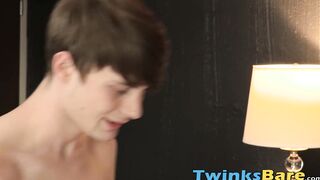 Sexy twink Bryce Christiansen fucked bareback after hot BJ