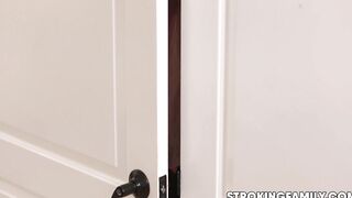 StrokingFamily.com - Step brother and sister fucking after watching porn together