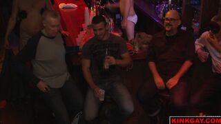 Horny Crowd cheers as one dude pours hot wax all over Alexander Garrett