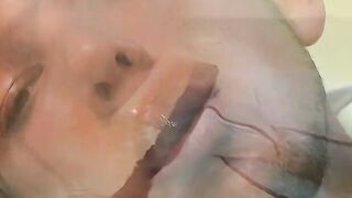Gorgeous Christian Taylor stroking and smoking in the tub