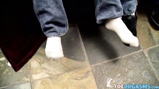Gay perverts Bryce Corbin and Shane Allen suck each others toes and wanks off togethe
