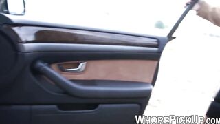 POV video of random prostitute fucking guy for money outdoor