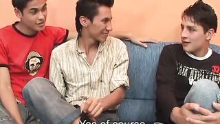 Homo Leandro fucks his bottom bitches Miguel and Sebastian