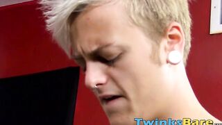 Emo tattoed twinks swap blowjobs before bareback pounding