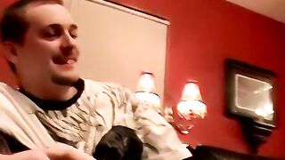 Black dude got his dick sucked dry by a white boy