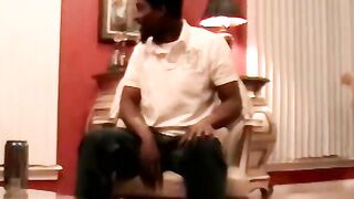 Black dude got his dick sucked dry by a white boy
