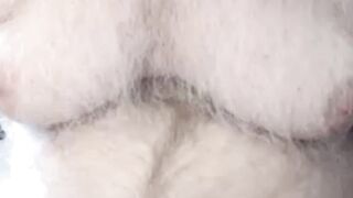 Daddy shows his big uncut cock on webcam for the first time