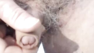 Daddy shows his big uncut cock on webcam for the first time