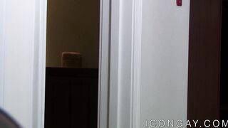 Muscular homosexual fucks a young cute jock in the ass