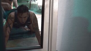 Leon Chevalie returns the favor and fist and dildo fucks Asian Yoshi Kawasaki