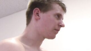 Straight amateurs JR and Nate have their throbbing dicks devoured in a threesome