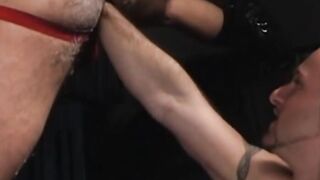 Shane, hard as an aten-inch rock, straddles Dragon and throws one of the best fucks o
