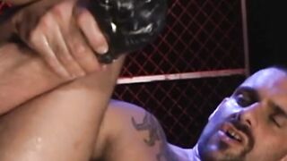 Shane, hard as an aten-inch rock, straddles Dragon and throws one of the best fucks o