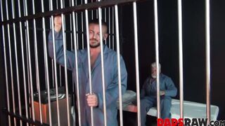Inmate Jake Marshall loads the cock hungry dudes pucker with raw dick