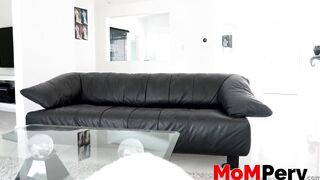Busty stepmom Savan Styles makes her young stepson cum POV