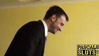 Blonde GILF Carol throated before anal domination and facial