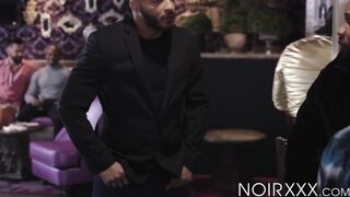 Alpha males Dillon Diaz and Ricky Larkin take care of each others cocks intense flip